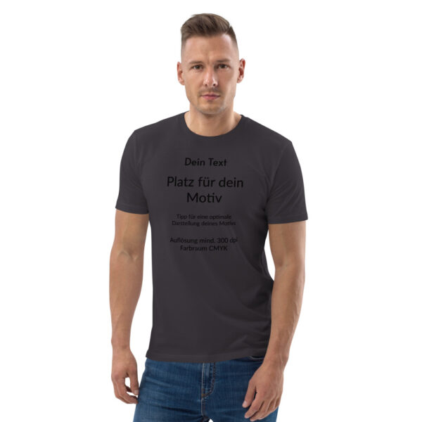 Unisex-Bio-Baumwoll-T-Shirt mit eigenem Motiv und Text