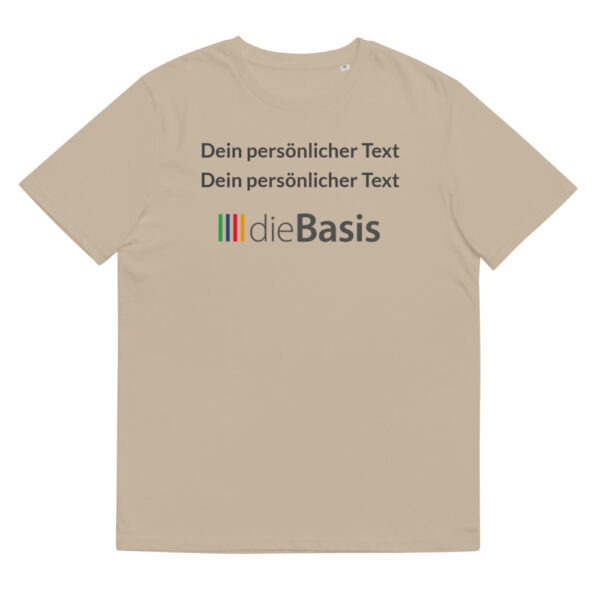 Unisex T-Shirt die Basis + zwei Zeilen für deinen individuellen Text